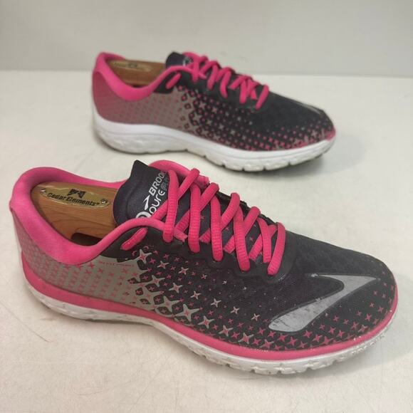 GOOD Brooks Women's Pure Flow 5 Lightweight Running Training Black Pink Gray 6.5 - Picture 4 of 10